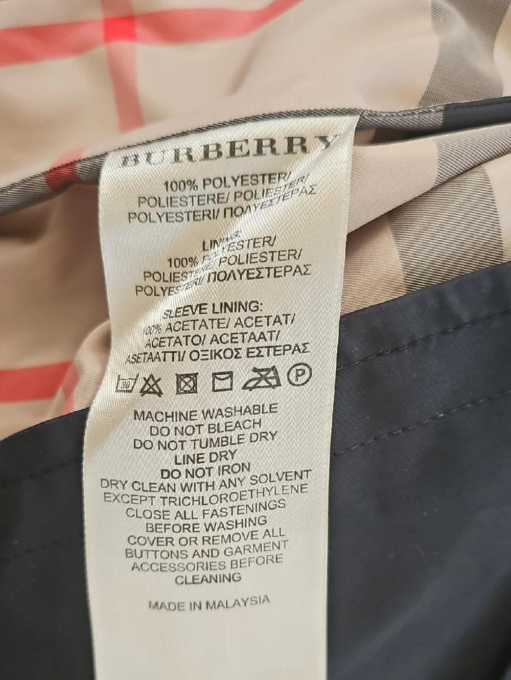 Burberry Brit Black Trench Jacket Womens Size 4 - Picture 7 of 11